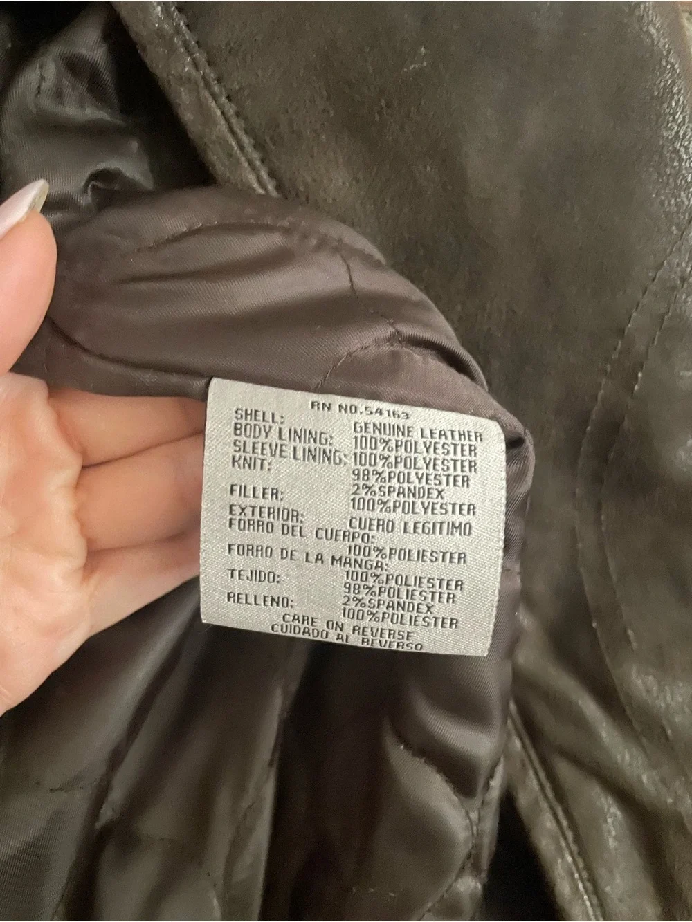 Levi's Dark Brown Leather Bomber Jacket